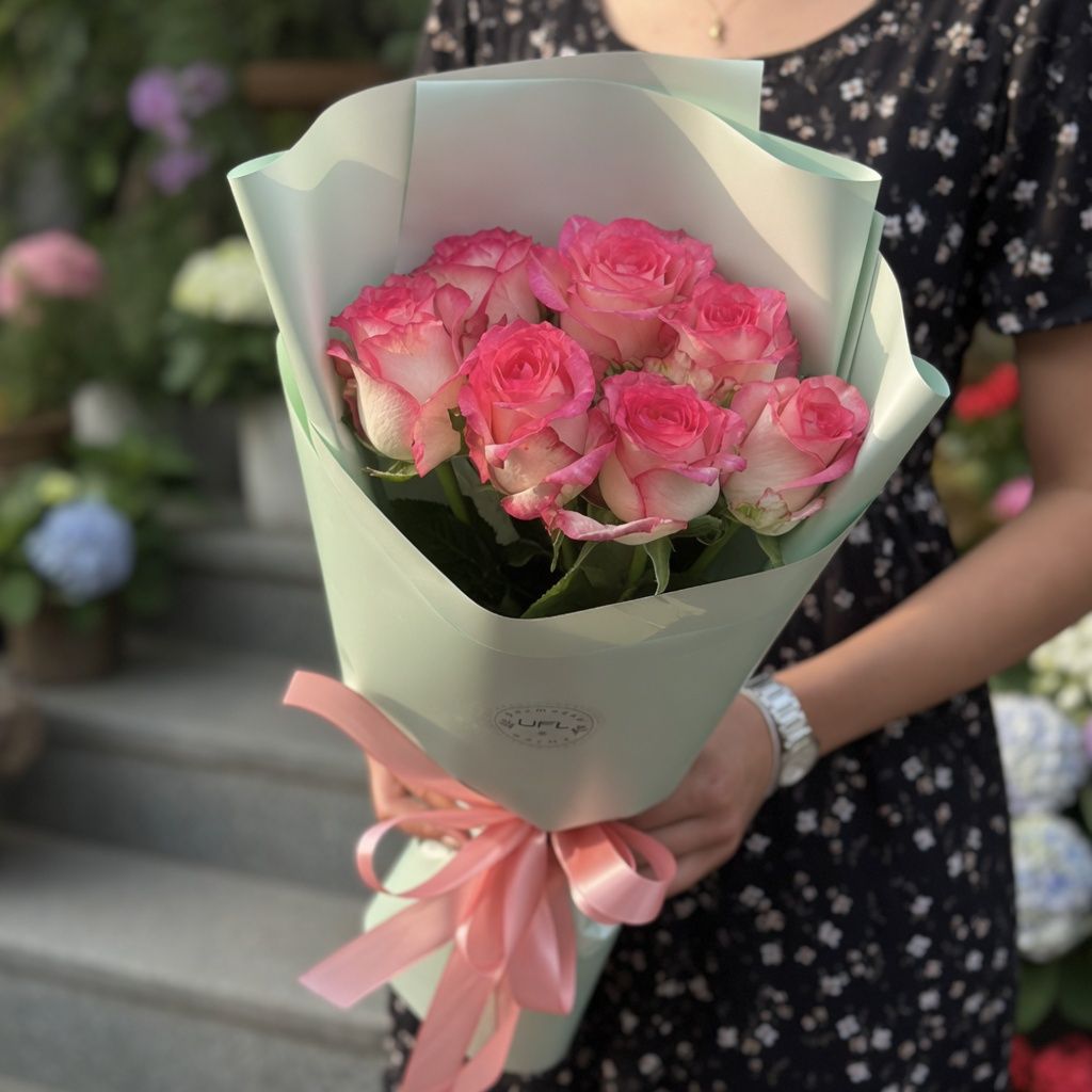 jumilia rose (7 pcs.), packaging, ribbon