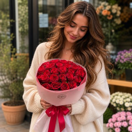 Bouquet  25 red roses Kenia