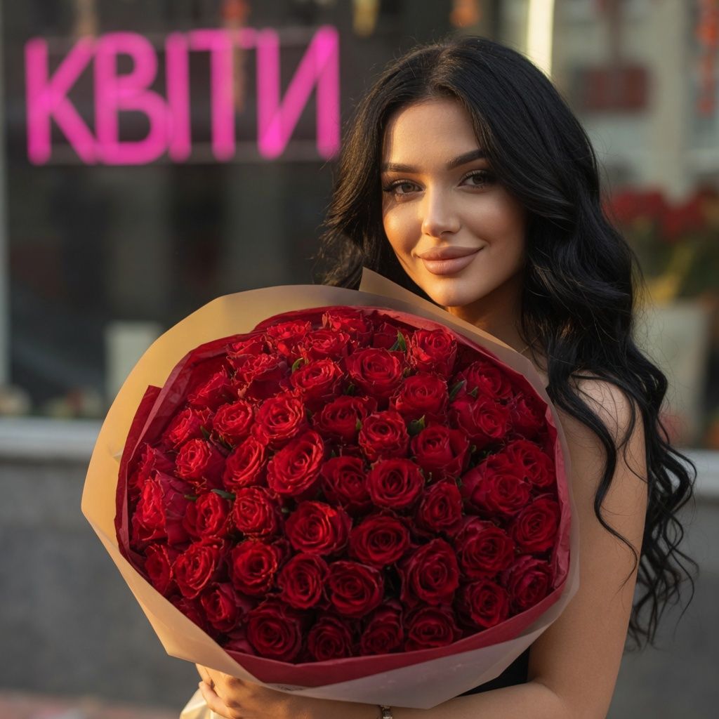 Bouquet 51 red roses Kenia