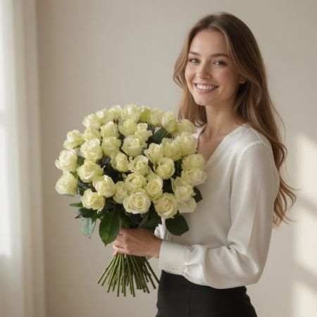 Bouquet 35 white roses