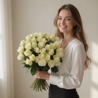 Bouquet 35 white roses