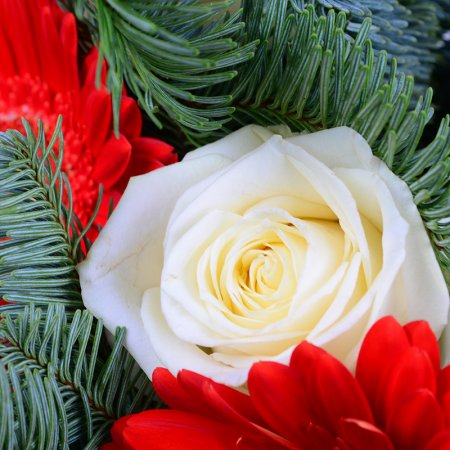 Bouquet Christmas tree bouquet+Chocolate Santa Claus