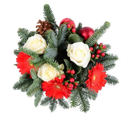 Bouquet Christmas tree bouquet+Chocolate Santa Claus